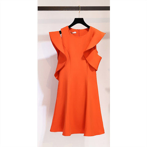 Herren-Minikleid, A-Linie, monochromes Polyester-6