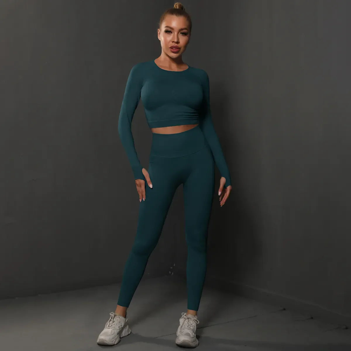 Variant image for Damen Sportliche Hose Hohe Taille Atmungsaktiver Spandex Nylon-13