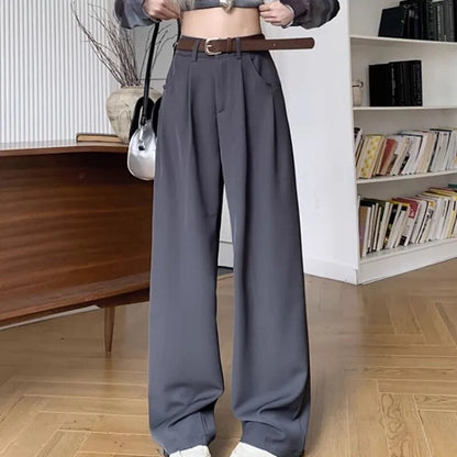 Damen-Knöchelhose, lässig, Polyester, weites Bein-2