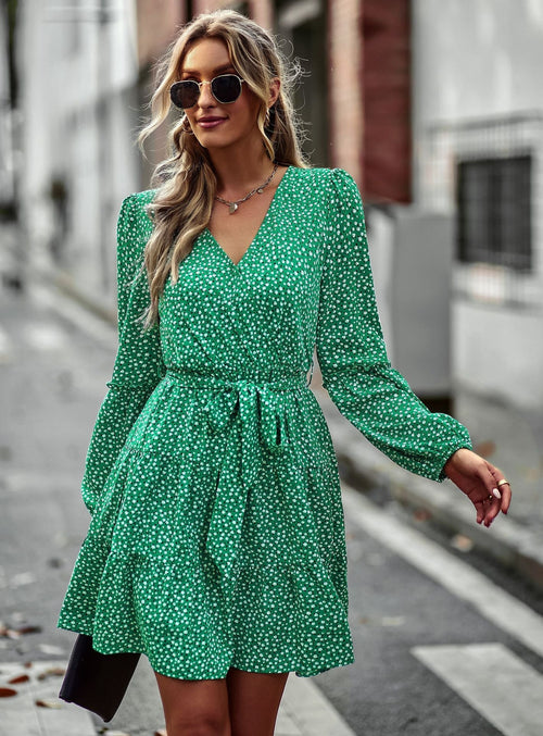 Damen-Sommerkleid mit Tupfen aus 100% Baumwolle 1