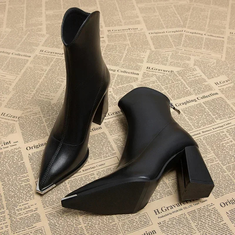 Damen-Lederstiefel, bequem, elegant 3