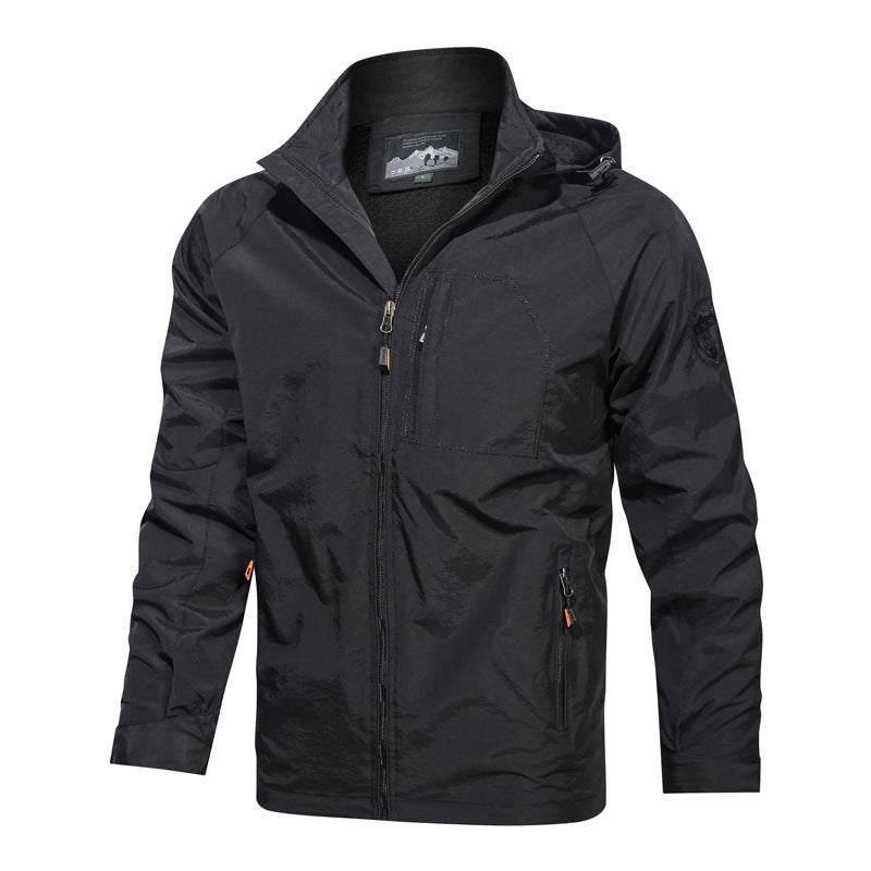 Herren-Ganzjahresjacke, wasser- und winddicht, Polyester-3