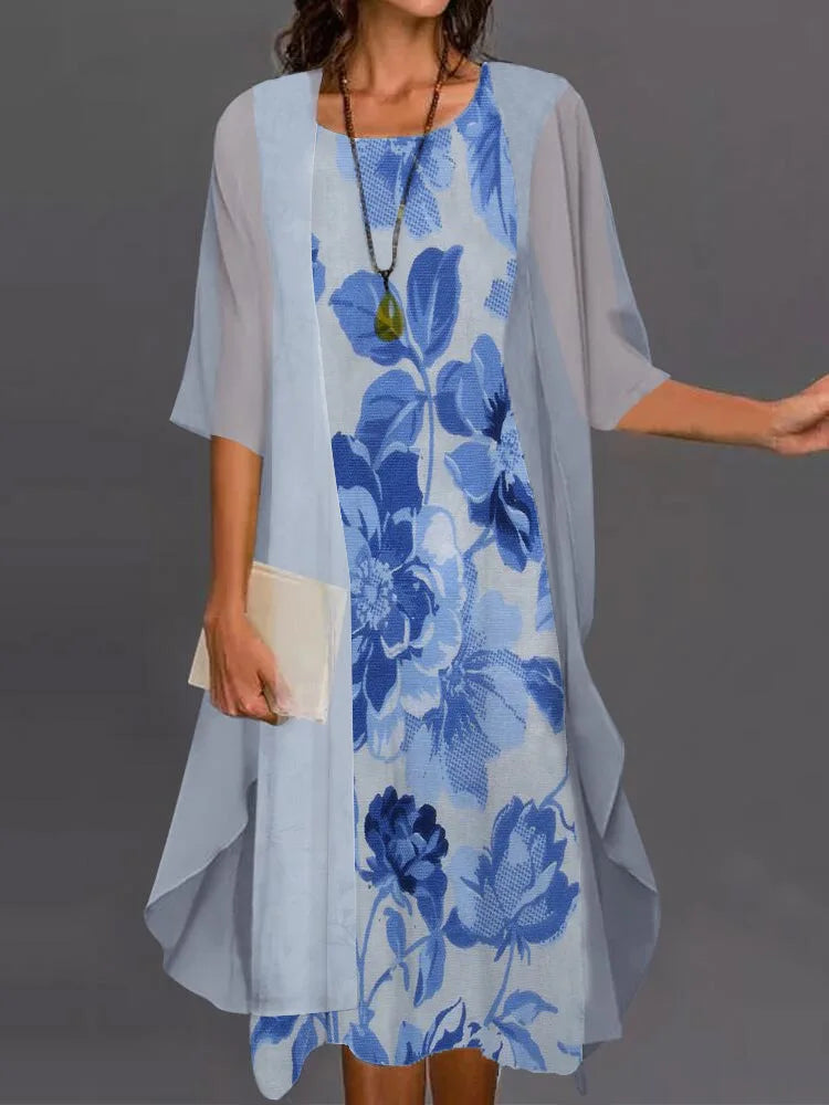 Damen-Kleid, lässiges Polyester, elegante Silhouette-1