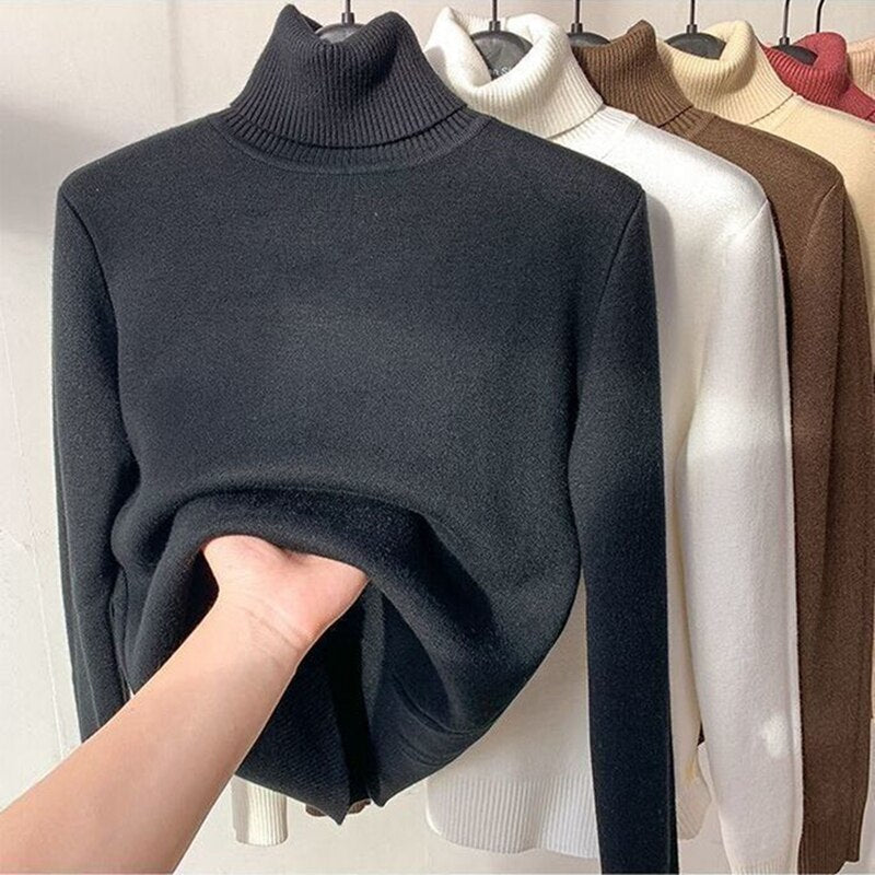 Variant image for Damen-Rollkragenpullover, langärmelige weiche Acrylmischung-9