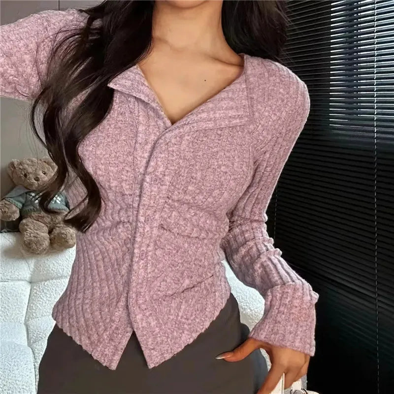 Damenstrickpullover aus weichem Acryl mit modernem Design – vielseitige Passform für Herbst und Winter 6