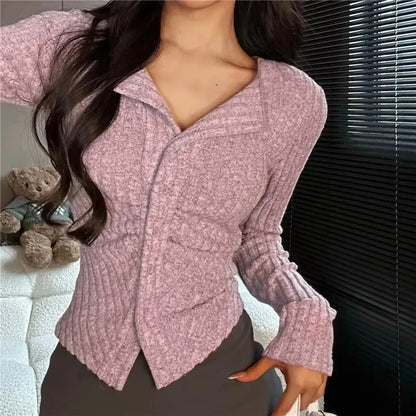 Damenstrickpullover aus weichem Acryl mit modernem Design – vielseitige Passform für Herbst und Winter 6