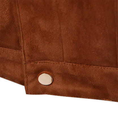 Damenjacke Herbstjacke aus Wildleder für Damen Elegant und bequem-5