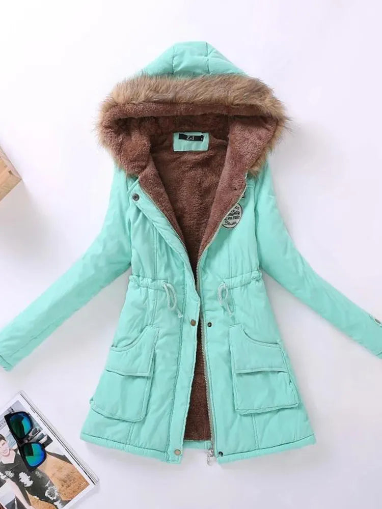Damenjacke aus Baumwolle und Polyester für Herbst und Winter – Lässige Jacke mit Acetatfüllung und normaler Passform 12