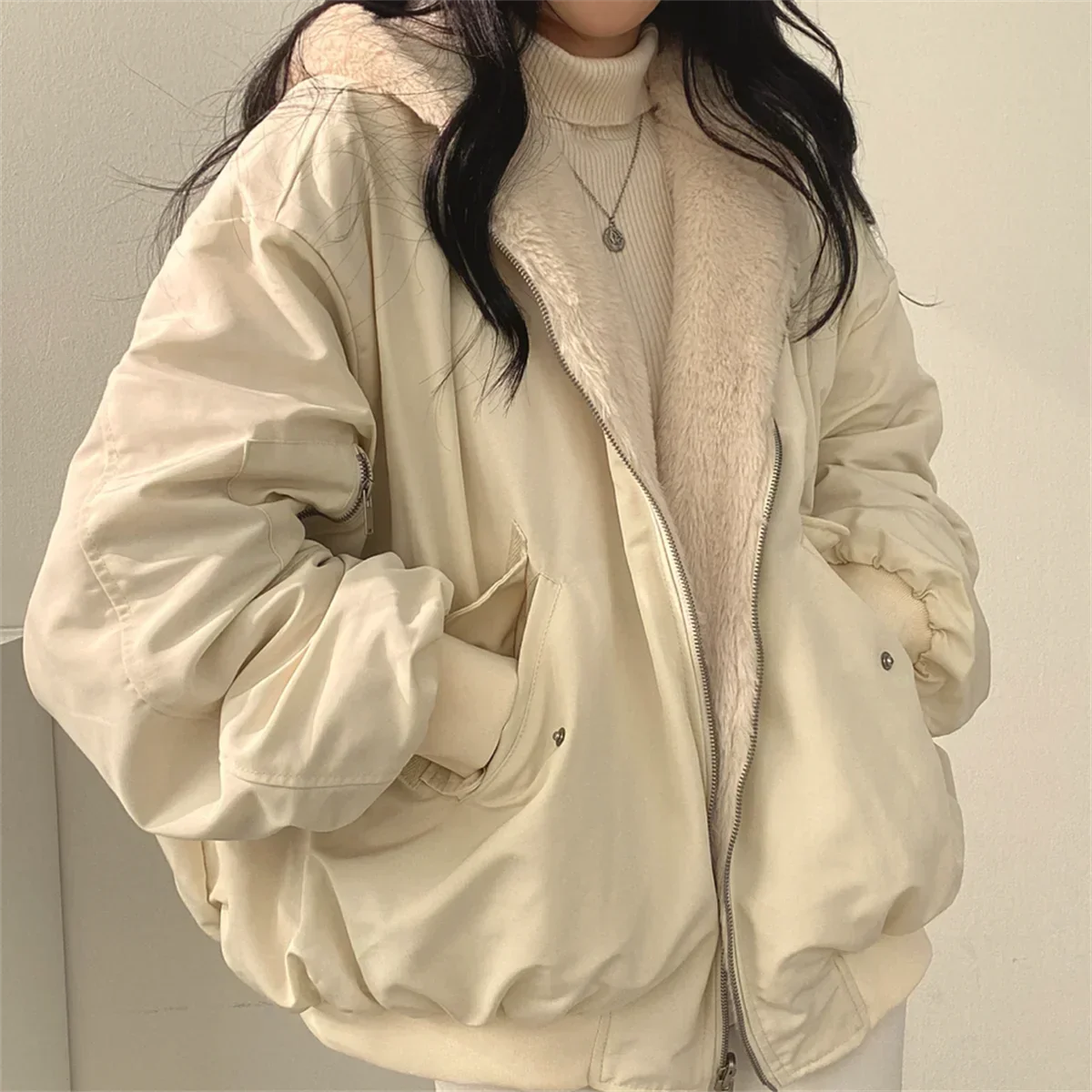 Herrenjacke, wendbar, lässiges Polyester, für den Herbst-6