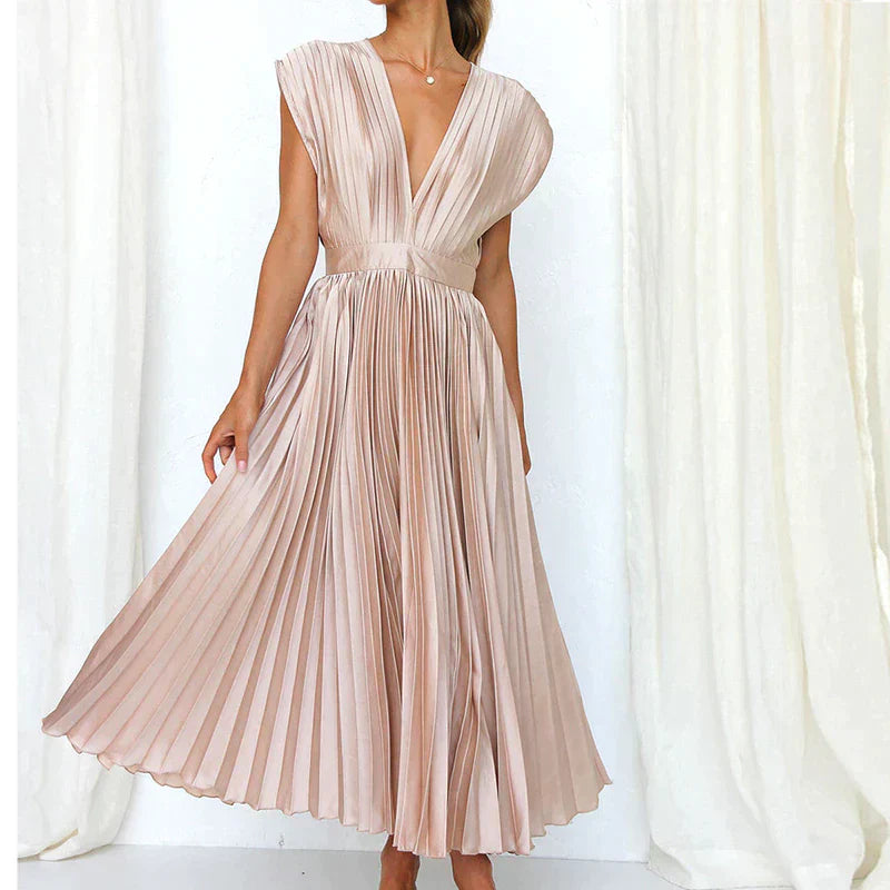 Variant image for Damen-Kleid, plissiertes Design, hochwertige Stoffe-17
