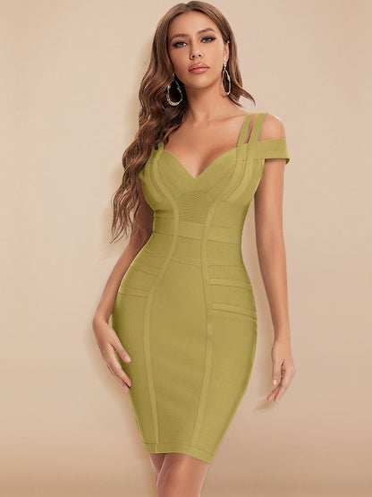 Variant image for Damen-Minikleid, V-Ausschnitt, Spaghettiträger, Polyester, Mischung-2