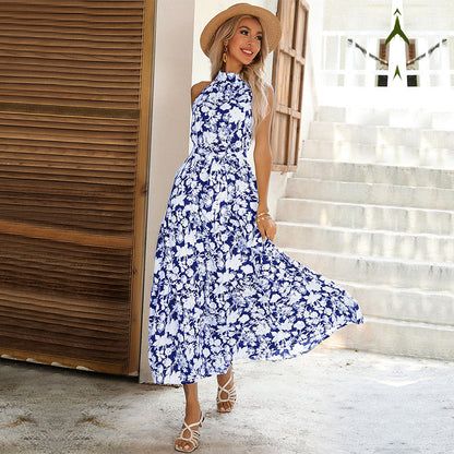 Schöne Damen-Midikleider mit Blumenmuster aus Polyester – Bequem und elegant für sommerliche Anlässe 1