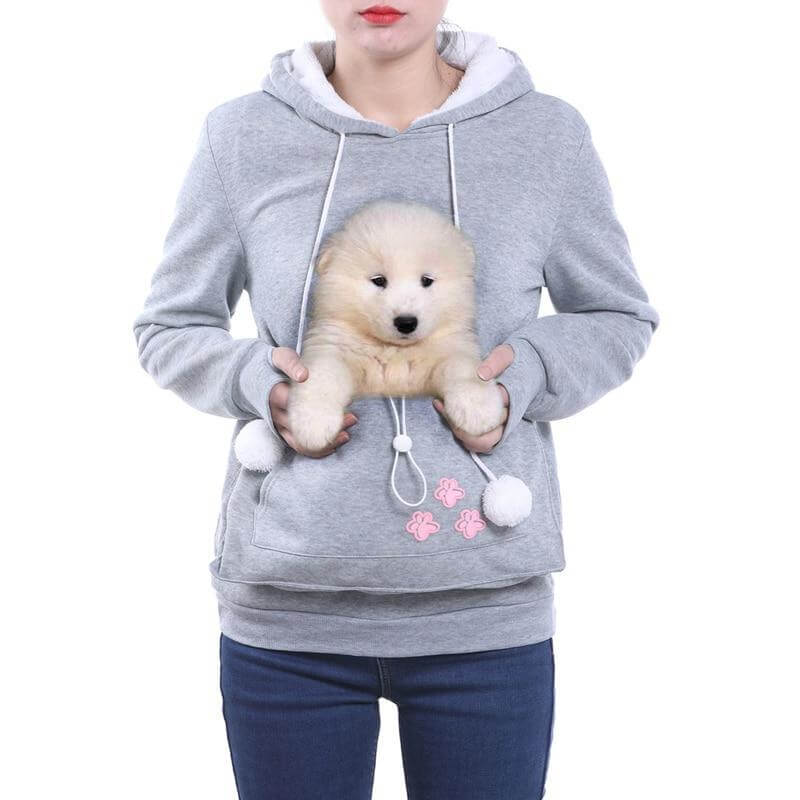 Variant image for Damen-Hoodie, lässiges Baumwoll-Polyester, mit bestickten Reißverschlusstaschen-19