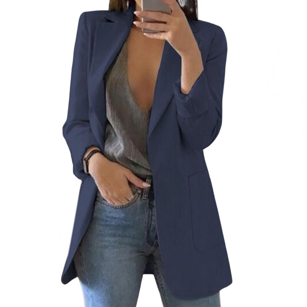 Damen Blazerjacke mit Große Taschen Polyester 13