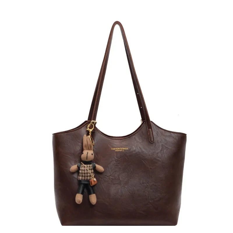 Damen-Handtasche, elegantes Design, Leder, geräumig-2