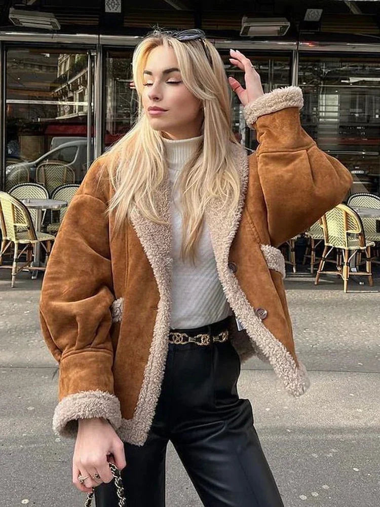 Damen-Lammwolljacke, eleganter moderner Schnitt, 100% reine Lammwolle-2