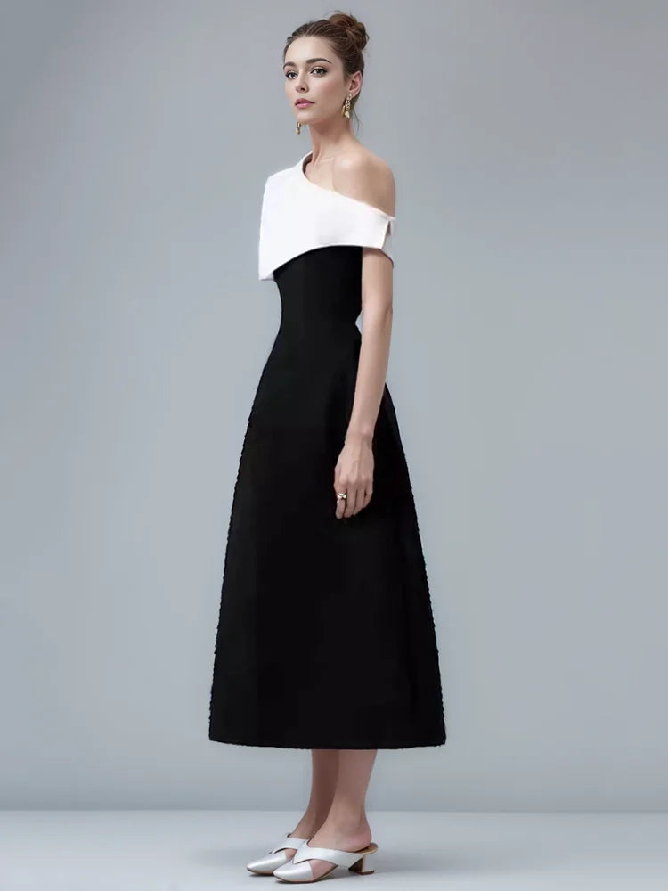 Damen-Midikleid, A-Linie, Baumwollmischung-2