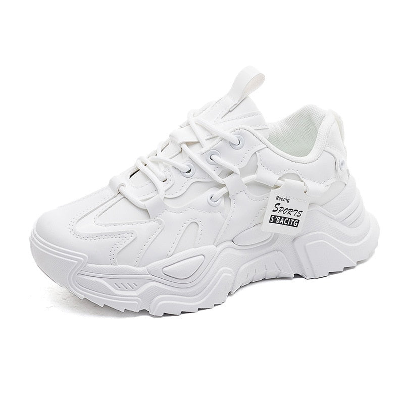 Damen Sneakers Chunky Synthetikleder Komfortables Design-2