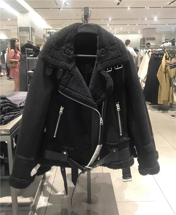 Variant image for Herren-Wildlederjacke, dick, isoliertes Wildleder, für kalte Wintermonate-16