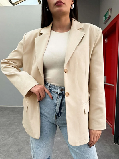Damen Blazer Taillierte Passform Langlebiger Stoff 1