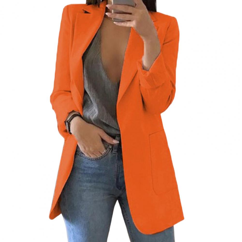 Damen Blazerjacke mit Große Taschen Polyester 3