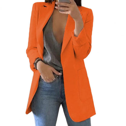 Damen Blazerjacke mit Große Taschen Polyester 3