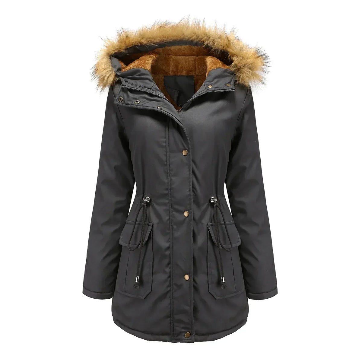 Variant image for Damen Winterparka Lang Wasserabweisend mit Pelzfutter-1