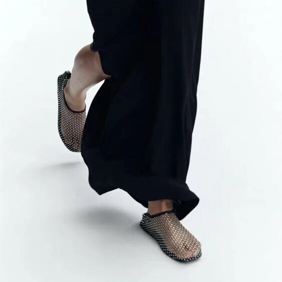 Damen-Schuhe, Flats, Netzdesign, atmungsaktives Material-2