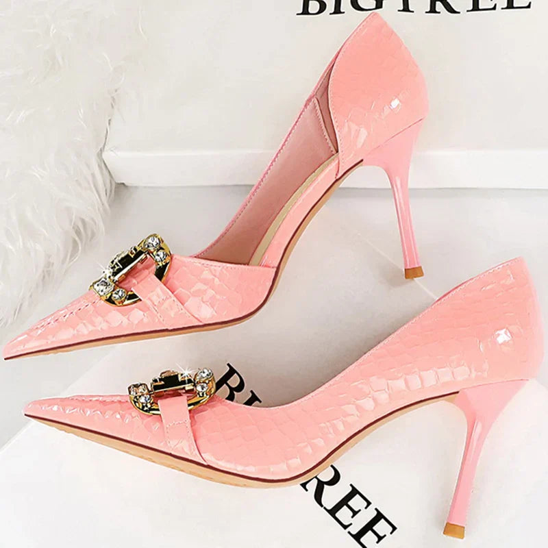 Damen-Pumps, klassisches Design, PU-Material-3