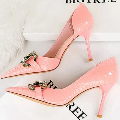 Damen-Pumps, klassisches Design, PU-Material-3