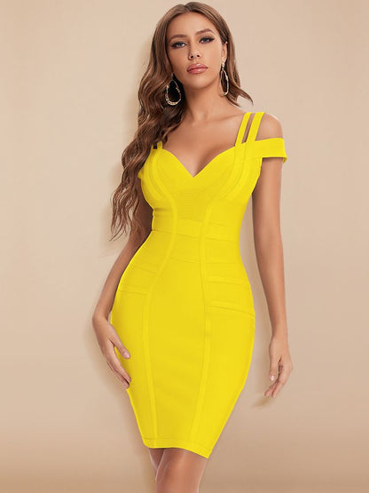 Variant image for Damen-Minikleid, V-Ausschnitt, Spaghettiträger, Polyester, Mischung-7