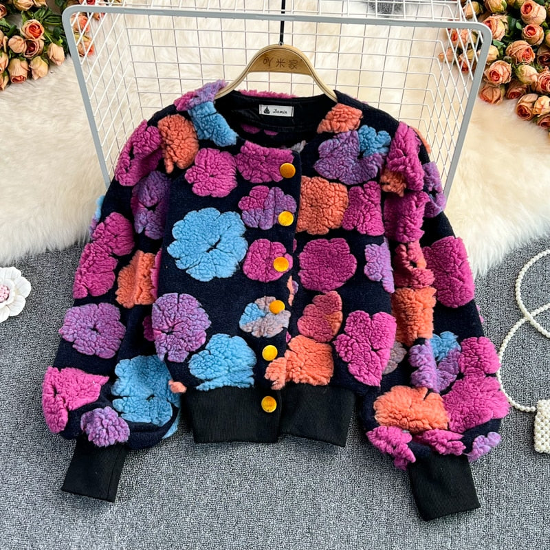 Variant image for Damenpullover Laternenärmel Patchwork Dacron-2