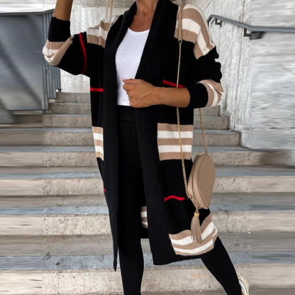 Damen-Strickjacke, offene Vorderseite, gestrickt, weiches Material-2
