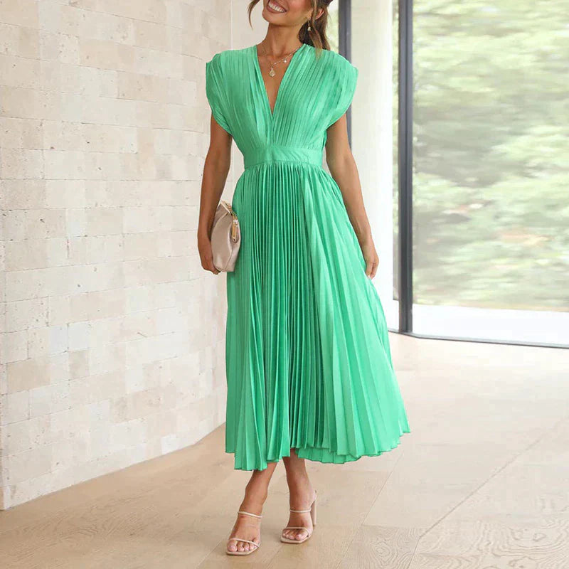 Variant image for Damen-Kleid, plissiertes Design, hochwertige Stoffe-9