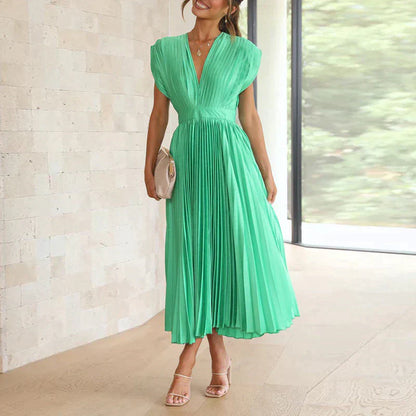 Variant image for Damen-Kleid, plissiertes Design, hochwertige Stoffe-9