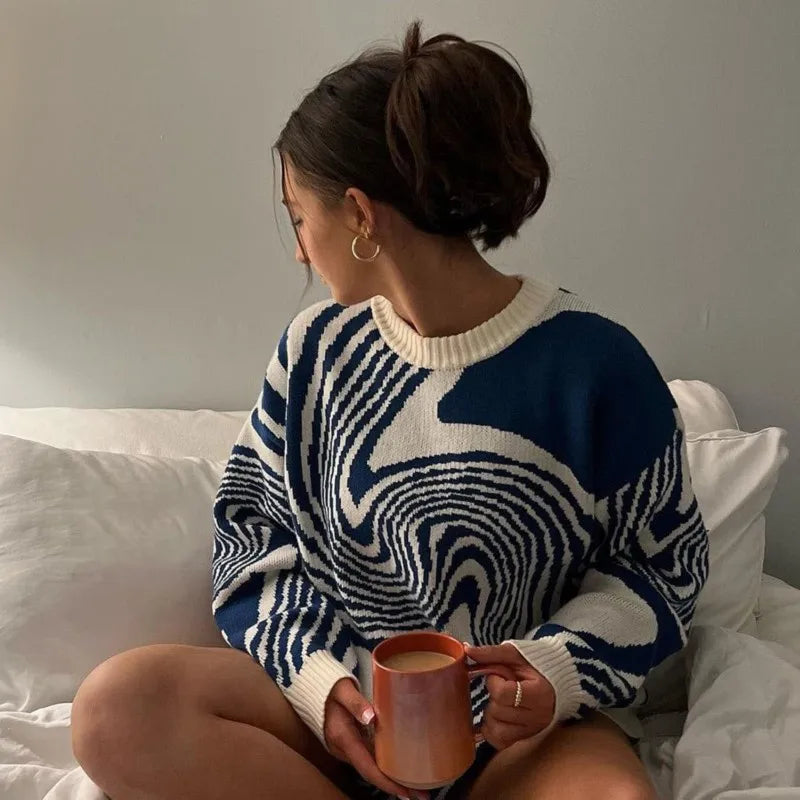 Variantenbild für Unisex-Strickpullover im Vintage-Stil aus 100% Acryl mit normaler Passform-1