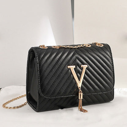 Damen-Umhängetasche, Schultertasche, PVC, mit Kettenband 8