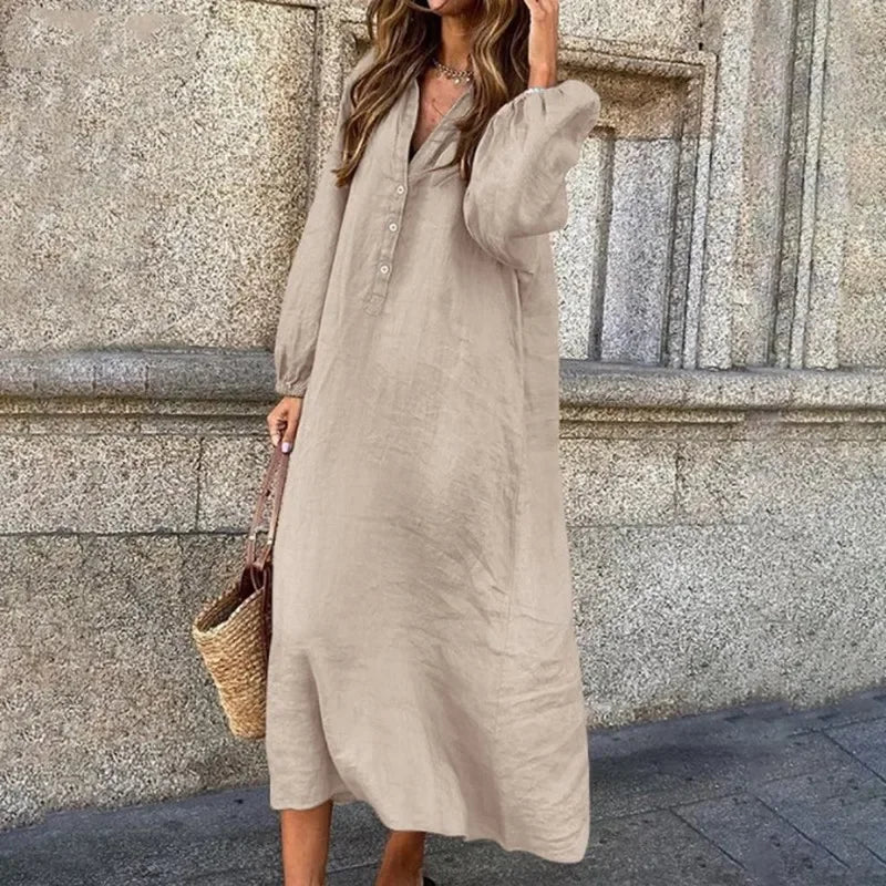 Elegante Damenkleider aus Baumwolle und Leinen – leichtes Design für Sommerfeste und Hochzeiten 3