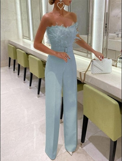 Variant image for Damen-Jumpsuit Lang Elegante Silhouette Polyester Elasthan-6