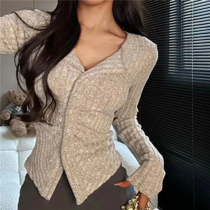 Damen-Strickpullover aus weichem Acryl mit modernem Design – vielseitige Passform für Herbst und Winter 5