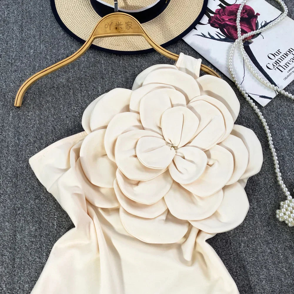 Geblümtes Party-Top für Damen aus Baumwolle und Polyester – Patchwork-Details für Alltag und Fest 5