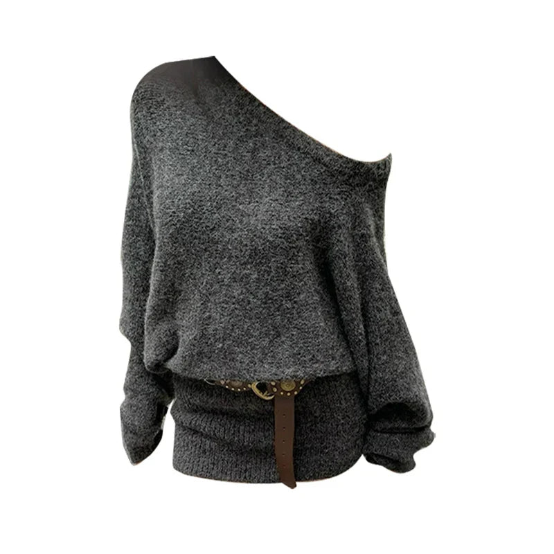 Damen-Strickpullover, mit Glockenärmel, weiches Acryl-6