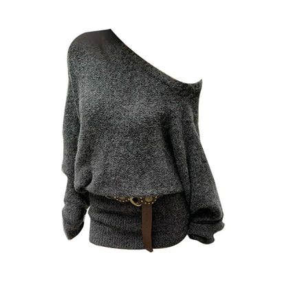Damen-Strickpullover, mit Glockenärmel, weiches Acryl-6