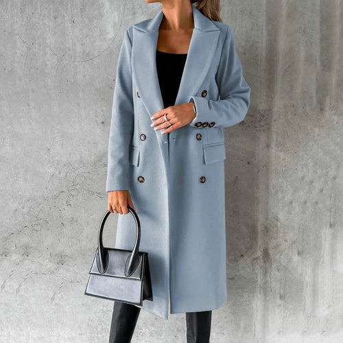 Damen-Trenchcoat, klassische Wolle-1