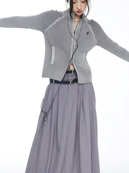 Damen-Strickjacke, lang, Slim Fit, Polyester, Acryl, trendig, modern-3