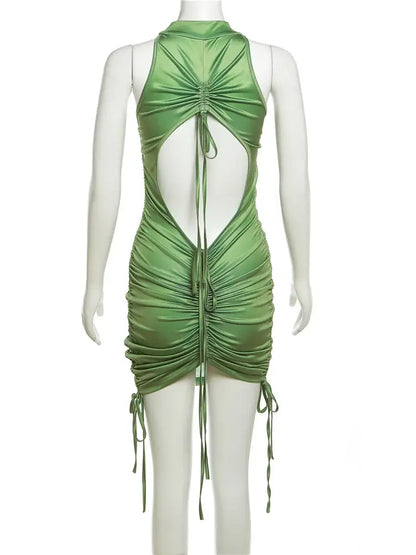 Damen-Minikleid, eng anliegend, Polyester, Spandex-6