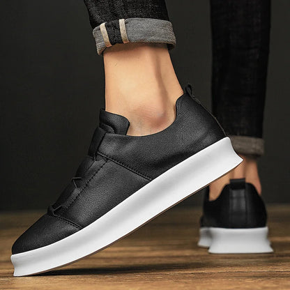 Herren-Sneakers, niedrig, modernes Leder-3