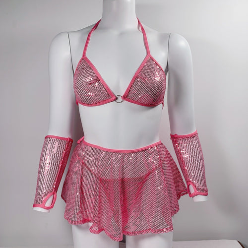 Damenunterwäsche-Set, bügellos, Push-Up, Polyester mit Spitzendetails-1