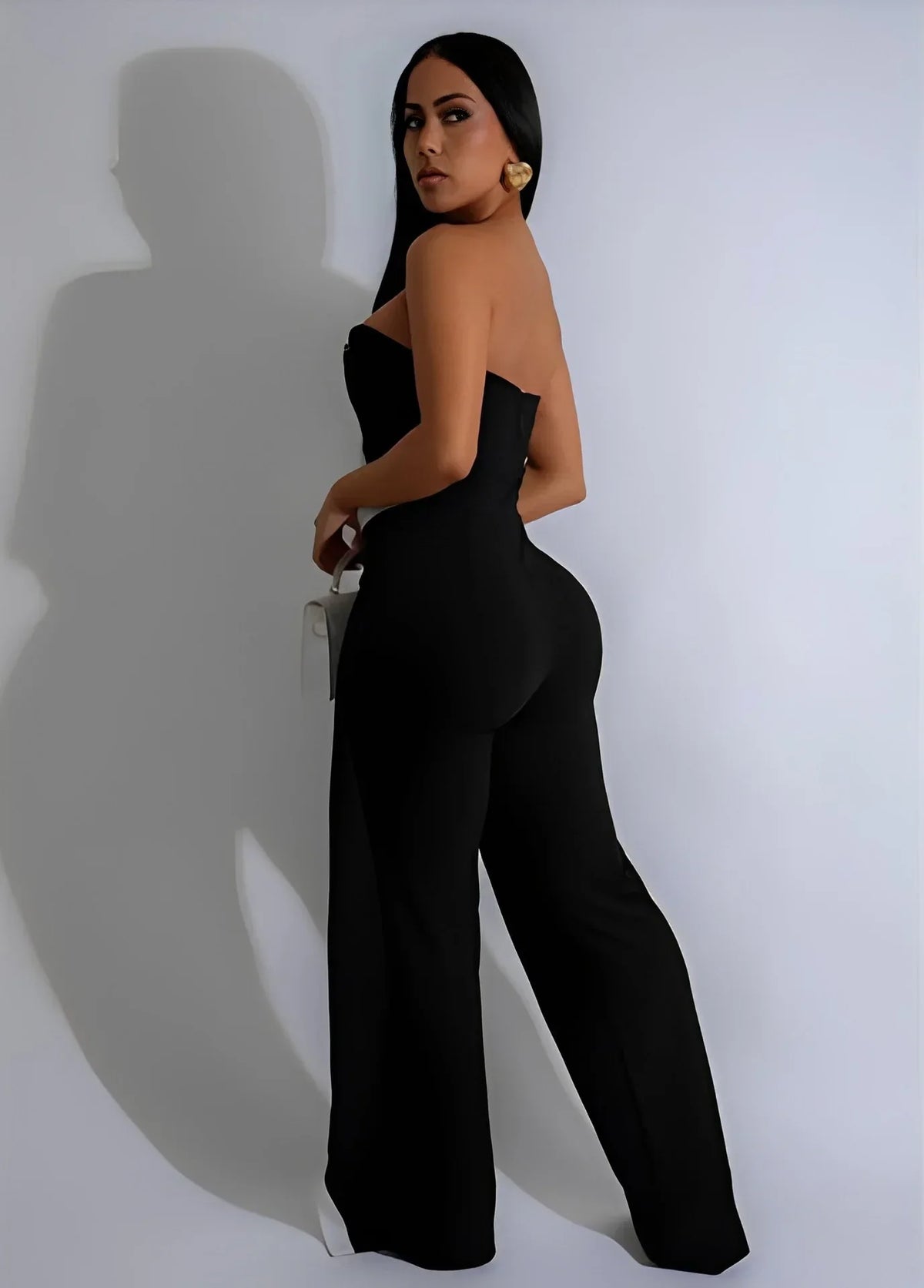 Damen-Jumpsuit Elegant Weiches Polyester Elasthan-2