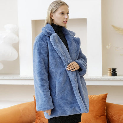 Variant image for Damenjacke Synthetikpelz Chic mit Breitem Kragen-17
